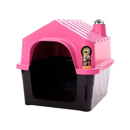 Casa Plástica Zupelo Para Cachorros Rosa